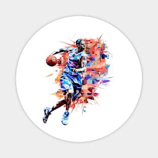 Basketball Player Sport Game Champion Competition Abstract Magnet